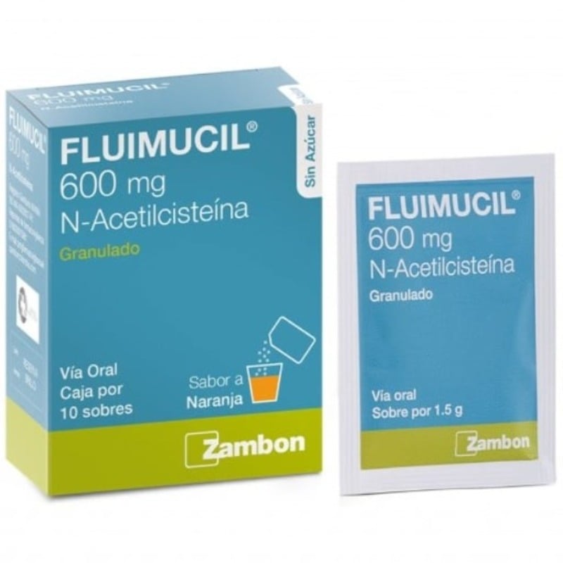 Fluimucil naranja 600 mg sobres