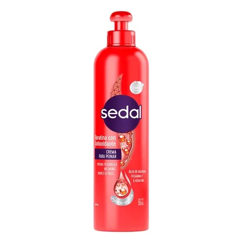 Sedal rojo crema para peinar