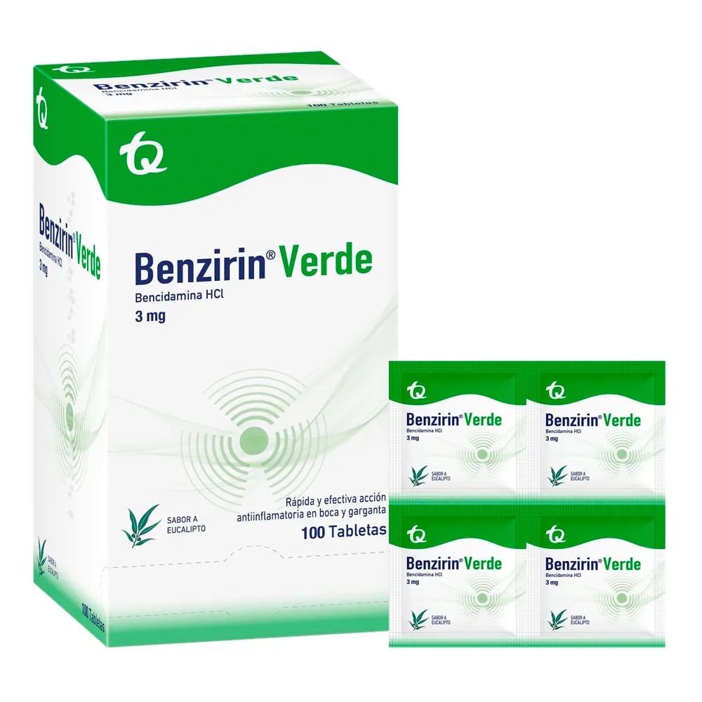 Benzirin Verde tabletas