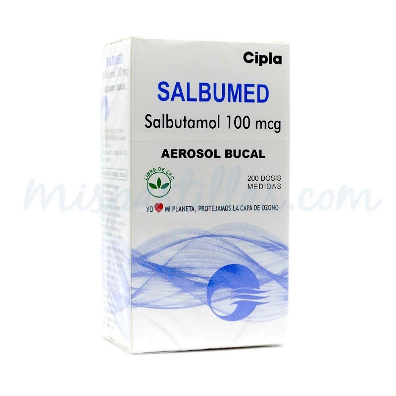 Salbumed aerosol bucal