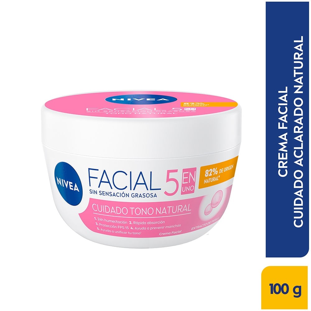 Nivea Facial 5 en 1 crema rosa 100g