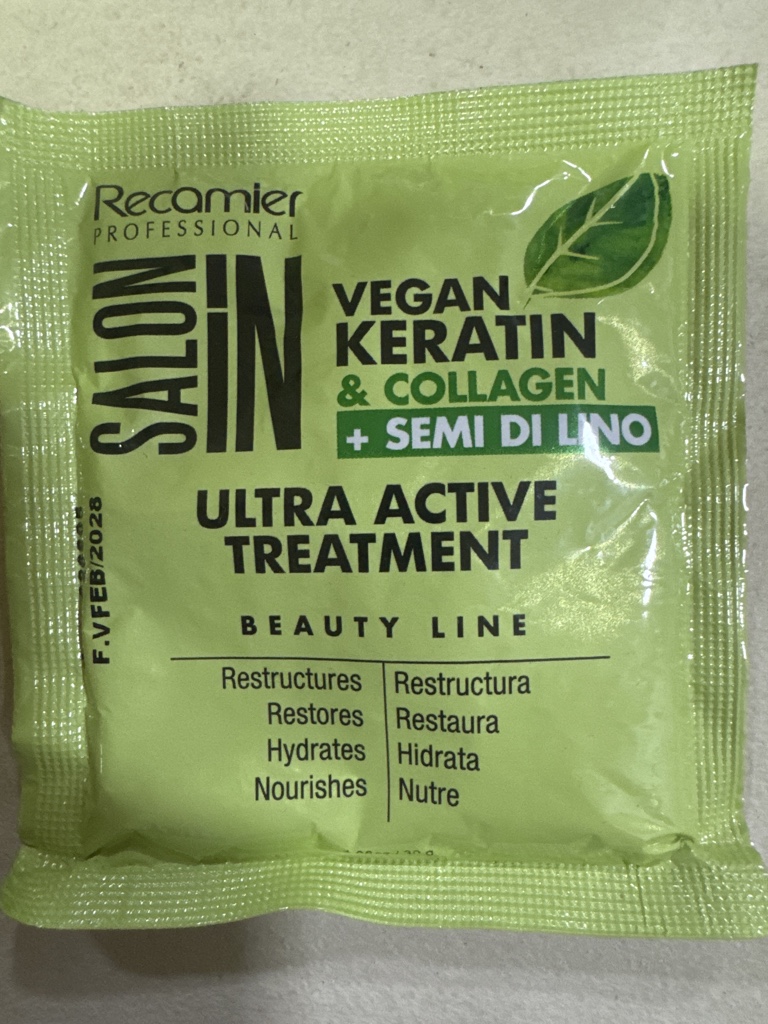 Recamier Saloon In Vegan Keratin Collagen tratamiento verde