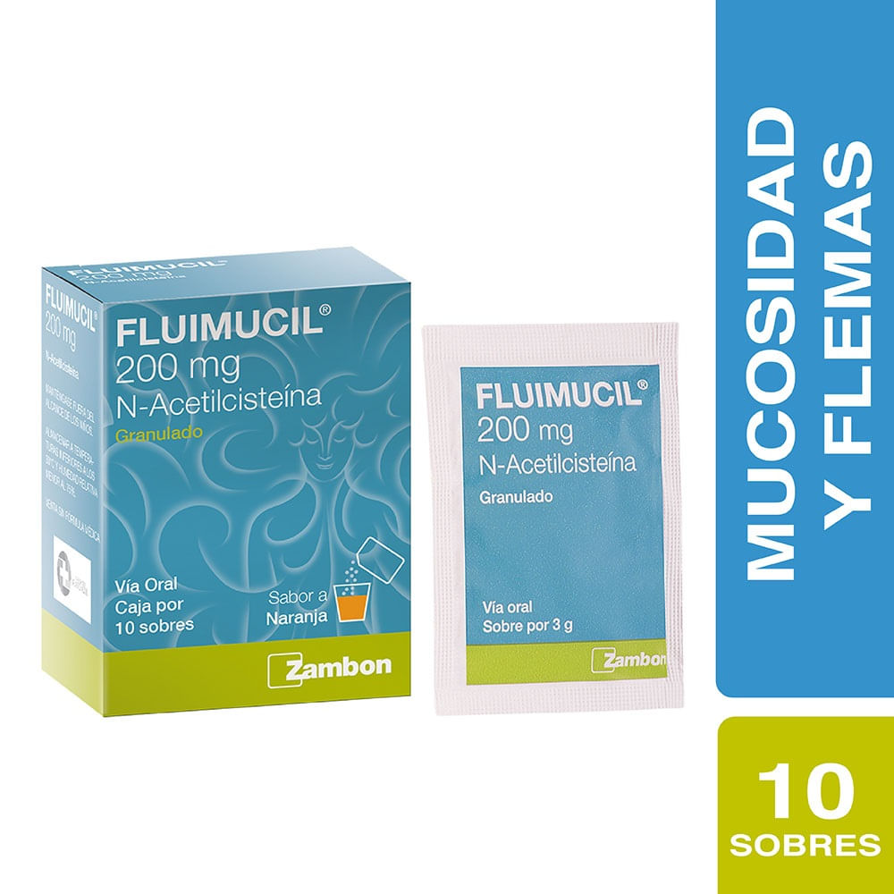 Fluimucil naranja 200 mg sobres