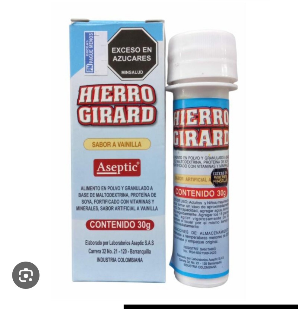 Hierro Girard vainilla 30g