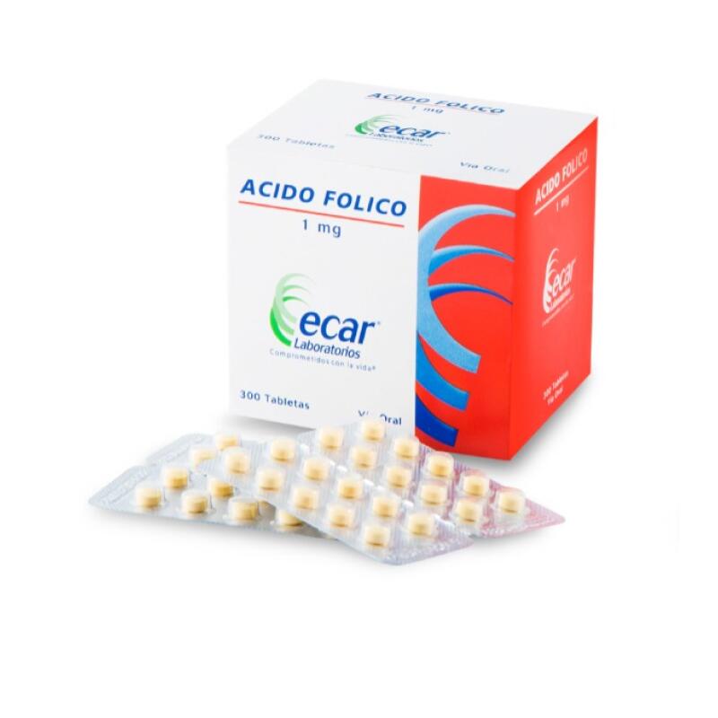 Ácido fólico sobre 1 mg Ecar