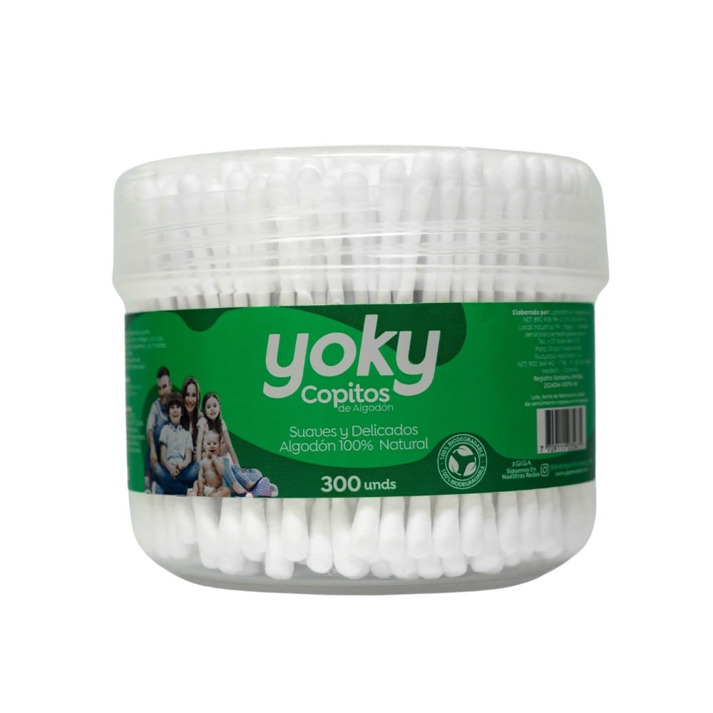Yoky copitos de algodon 300unds
