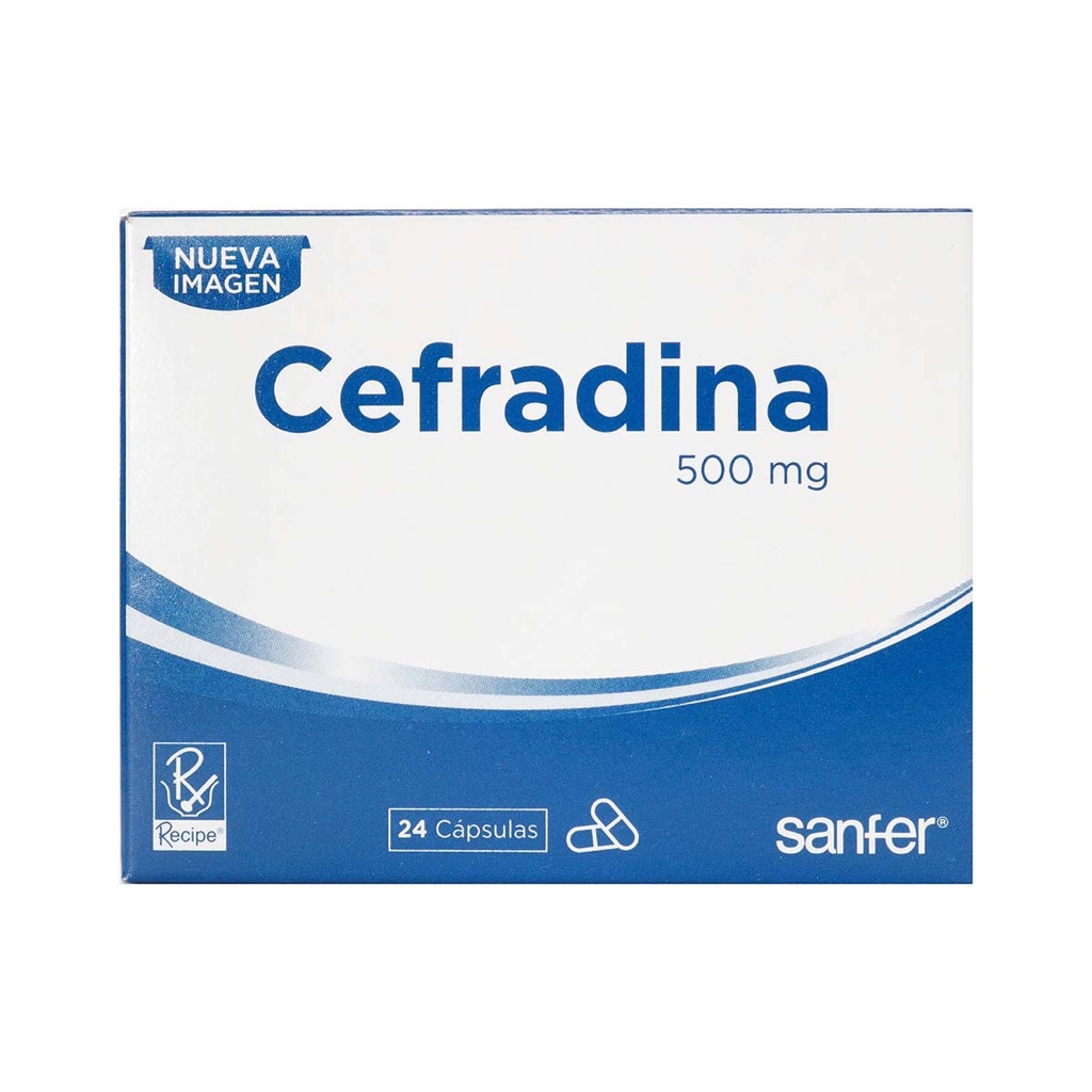 Cefradina 500 mg 24 capsulas