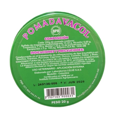 Pomada Vacol verde 20g