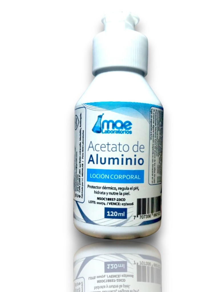 Acetato de Aluminio loción corporal