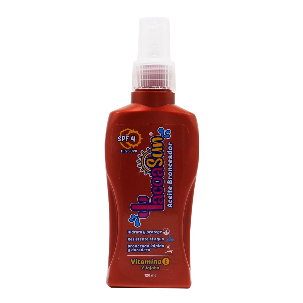 Lacoa Sun Aceite bronceador rojo SPF 4