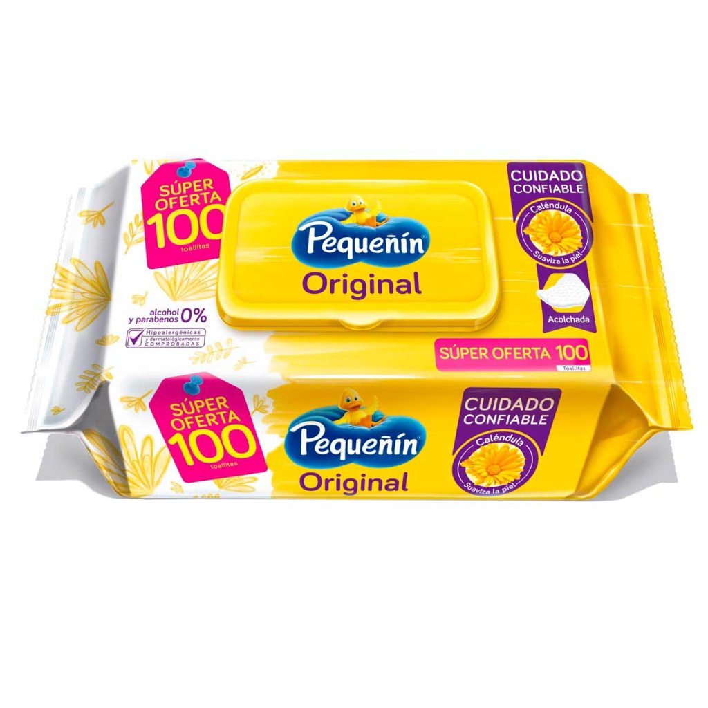 Pequeñin toallitas humedas 100und