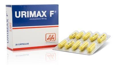 Urimax F (Nitrofurantoina 100 MG) Caja x 20 Cáps.