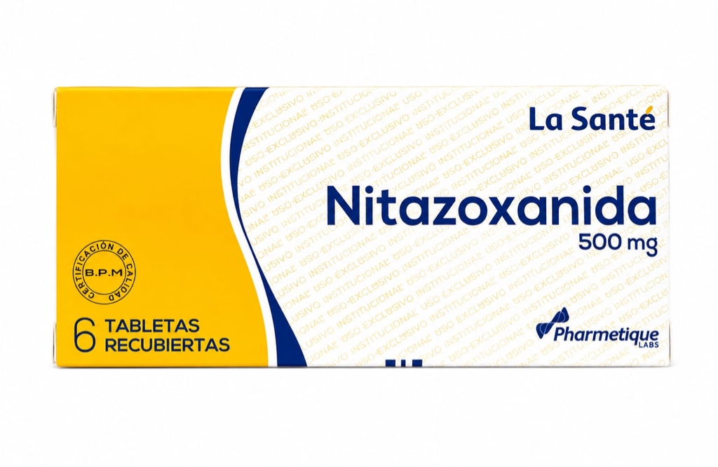 Nitazoxanida 500 mg Lasante caja x 6 Tab.
