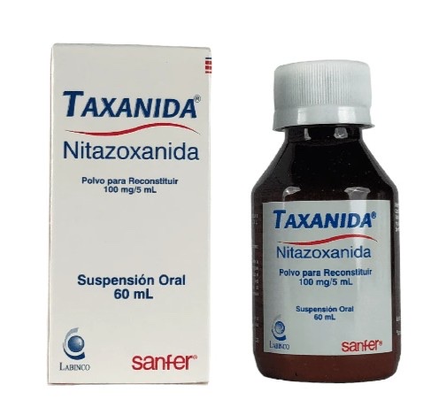 Taxanida (Nitazoxanida) Suspension Frasco x 60 ml.