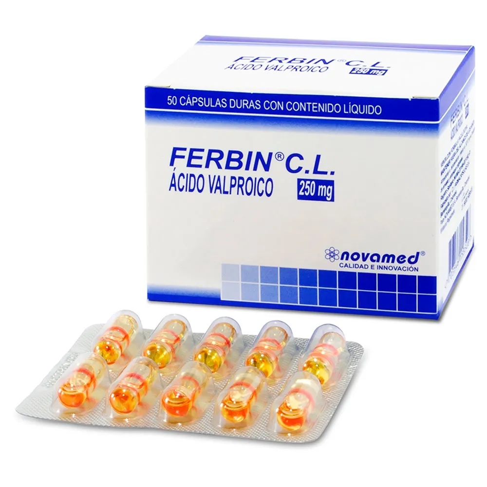 Ferbin x 250 mg (Ácido Valproico) sobre x 10 cápsulas