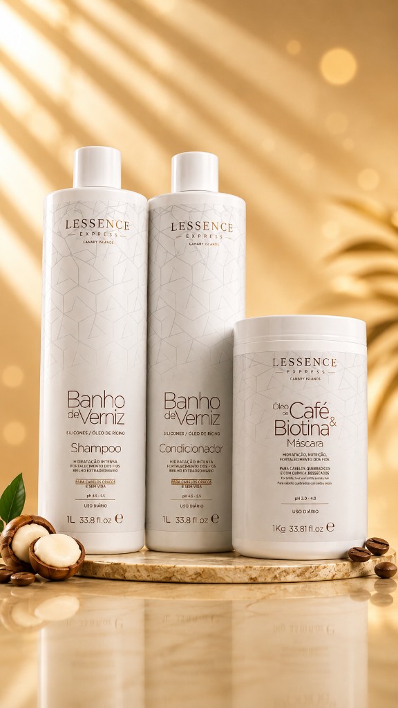 KIT BANHO DE VERNIZ – SHAMPOO + CONDICIONADOR 1L+ máscara