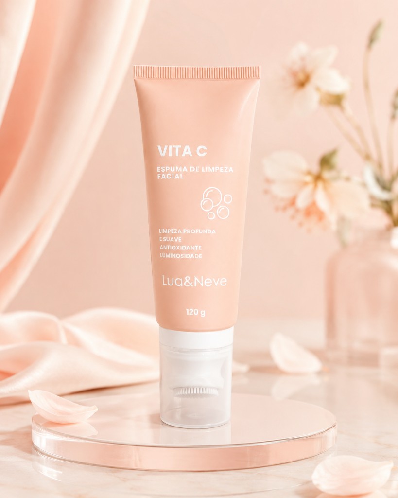 Espuma de limpeza facial vita c