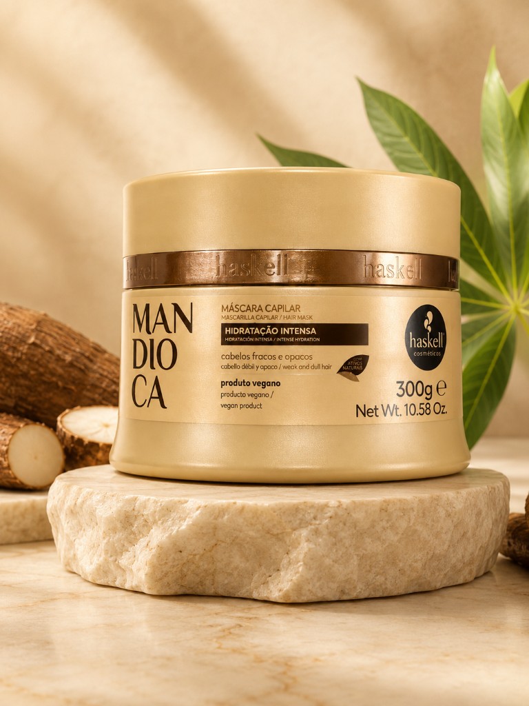 Máscara Capilar Haskell Mandioca 300g – Hidratação Intensa
