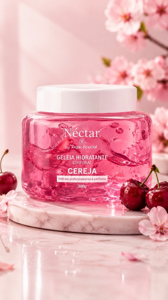 Geleia hidratante cereja