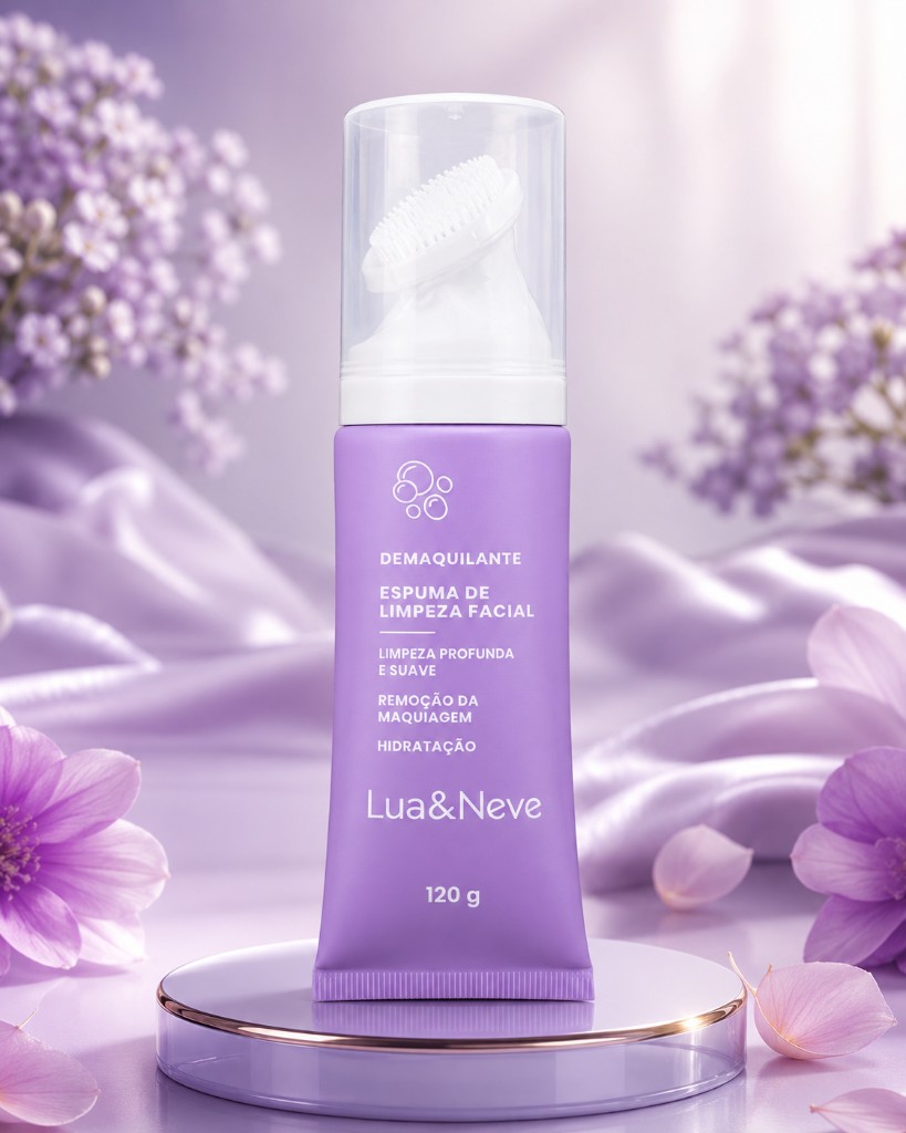Espuma limpeza facial demaquilante