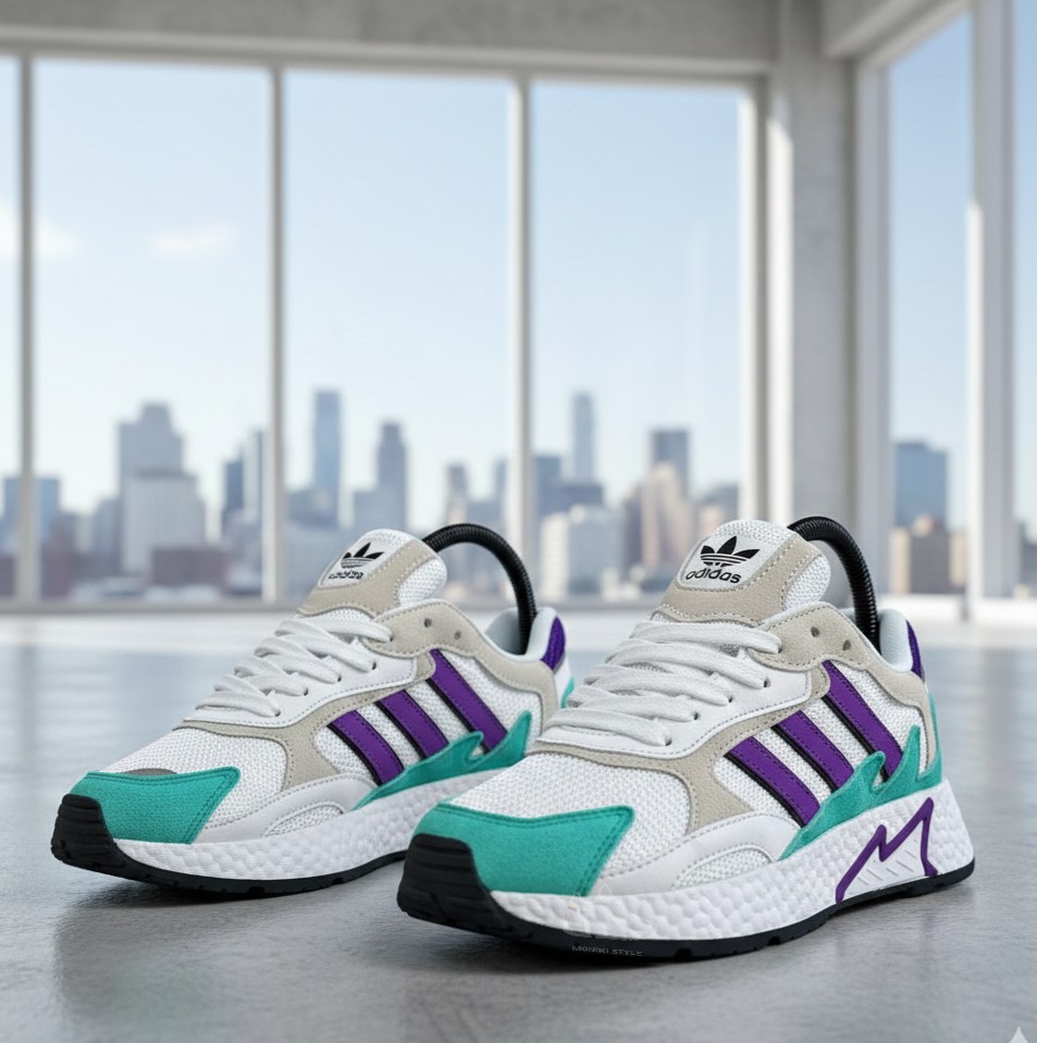 Adidas Tresc Run Blanco, morado y verde azulado Mujer. Monikistyle1.1