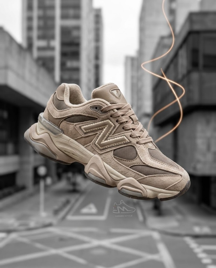 New Balance 9060 Beige Detalles Marrón y Gris Mujer Hombre Monikistyle1.1
