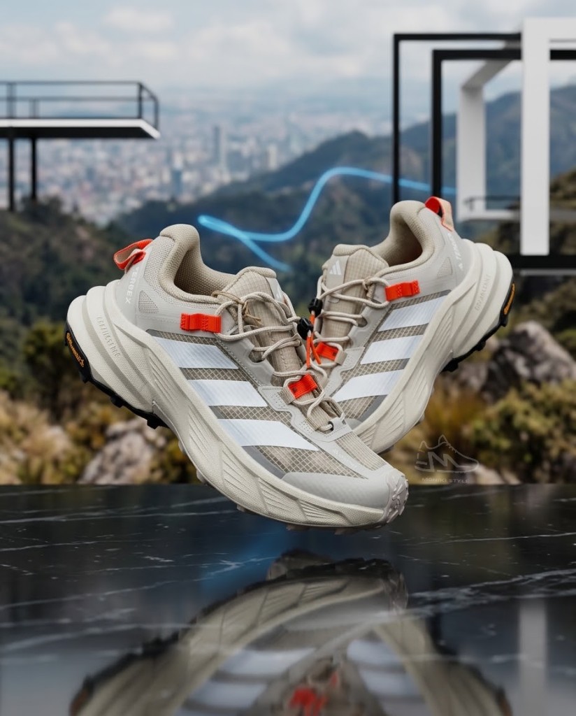 Adidas Terrex Freehiker SL GORE-TEX Beige Detalles Blanco Naranja Hombre Monikistyle1.1