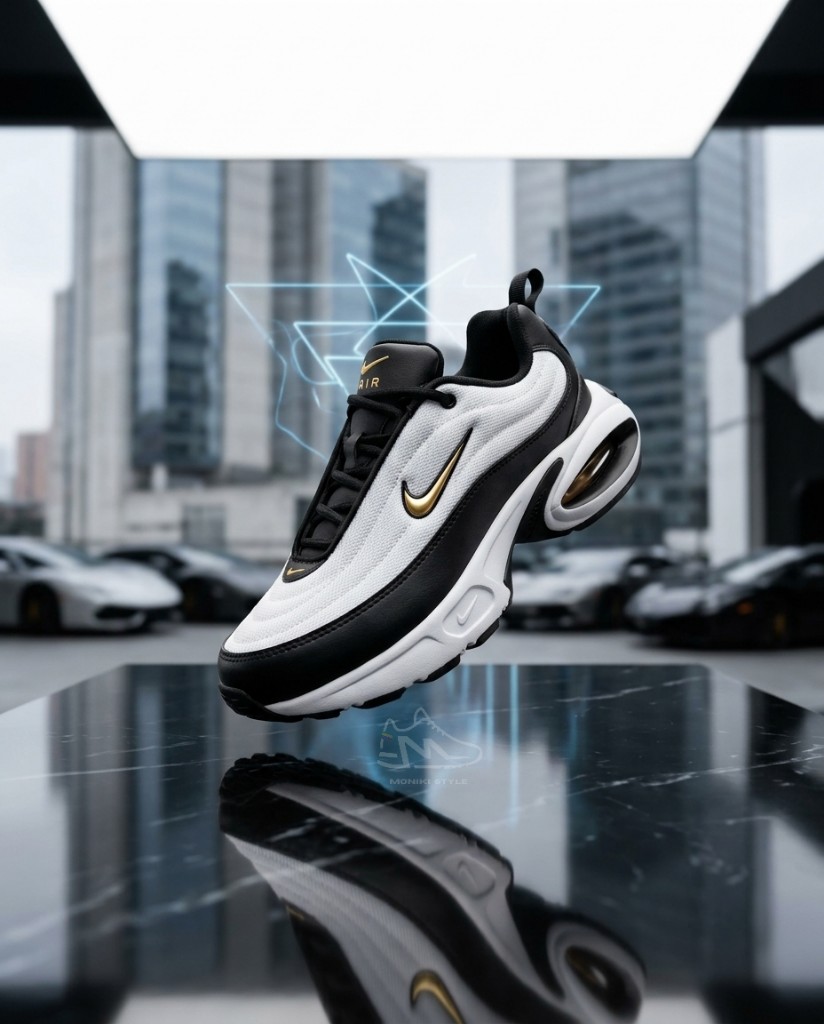 Nike Air Max Portal Blanco Negro Detalles Dorado Hombre Monikistyle1.1