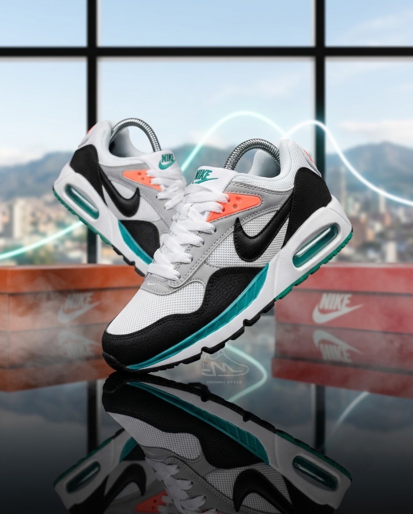 Nike Air Max 90 Blanco Detalles Negro Gris Naranja Menta Mujer Hombre Monikistyle1.1