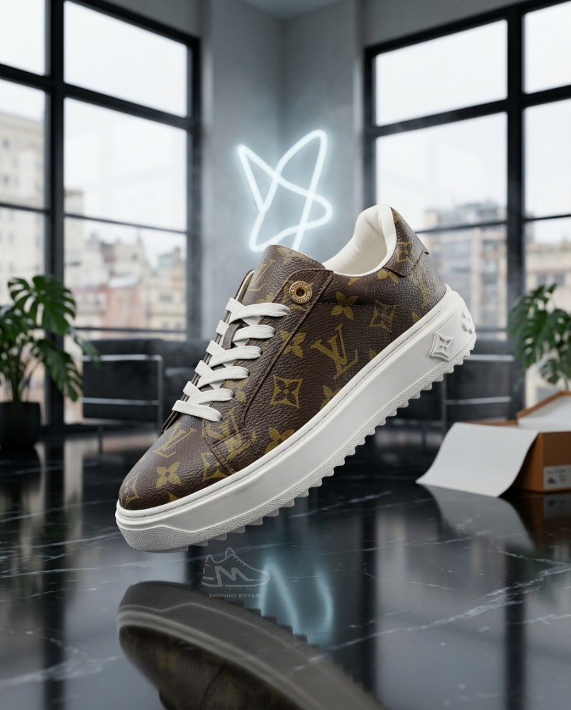Louis Vuitton Monograma Café Plataforma Blanco y Dorado Mujer Monikistyle1.1 |36