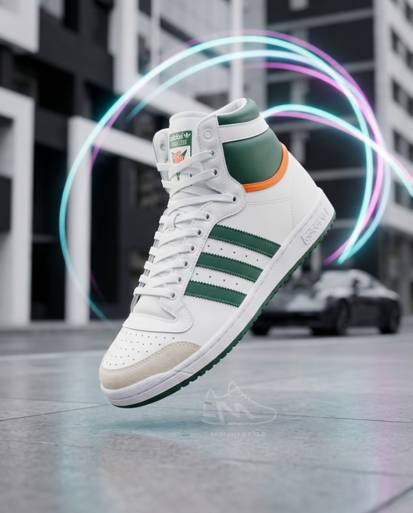 Adidas Top Ten High Miami Hurricanes Blanco Detalles Verde Naranja Mujer Hombre  Monikistyle1.1