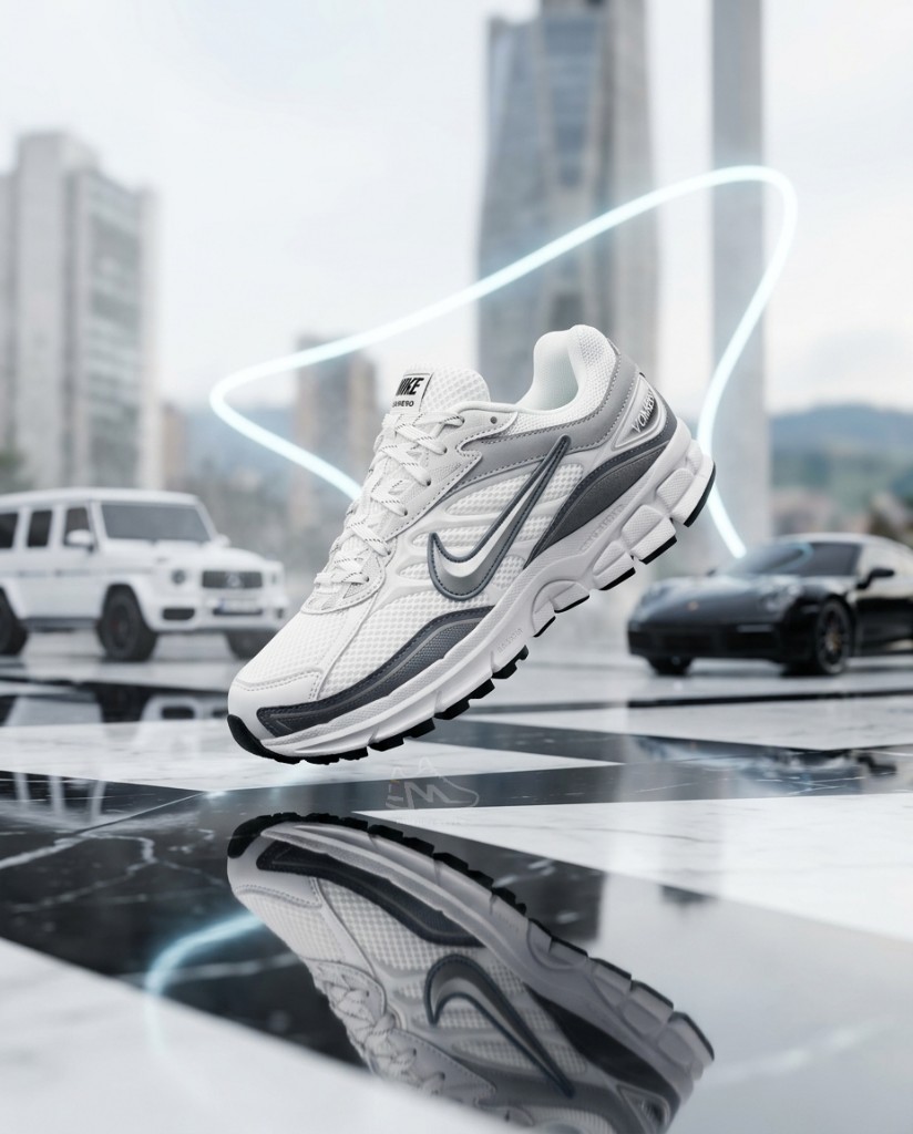 Nike Air Zoom Vomero 5 Blanco Detalles Gris Plata y Reflectivo Hombre Monikistyle1.1