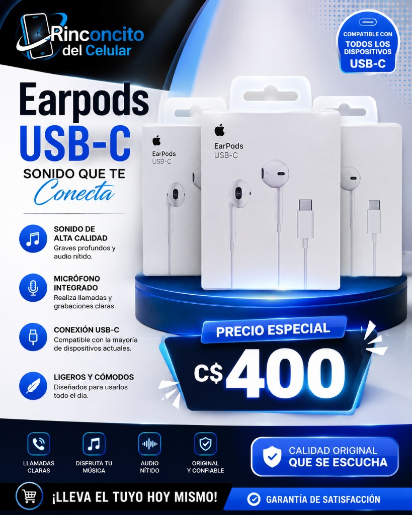 Audifonos Earpods - Tipo C