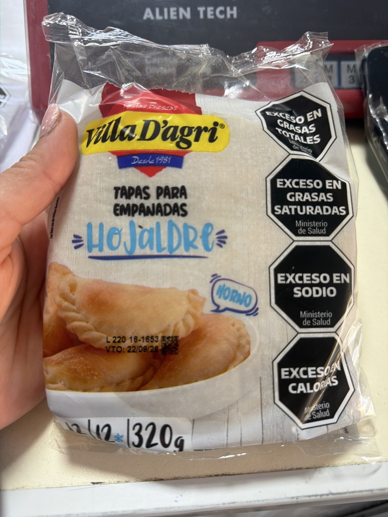 TAPA DE EMPANADA HOJANDRE
