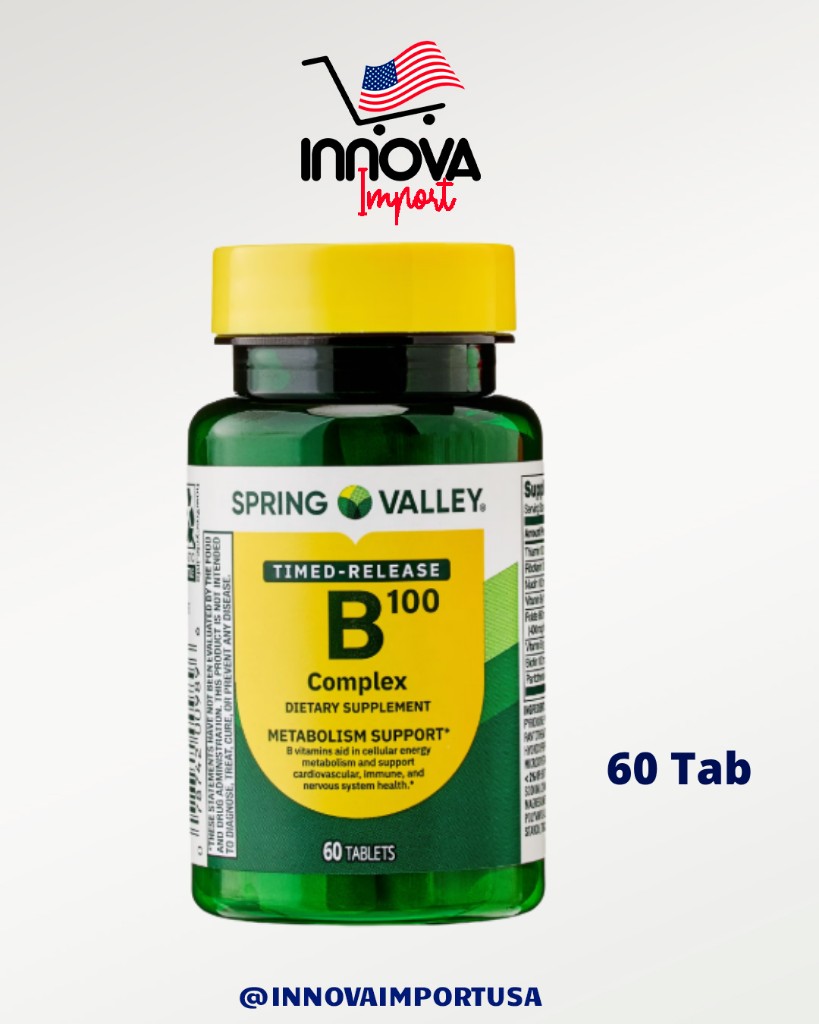 VITAMINA B 100 COMPLEX DE 60 TABLETAS SPRING VALLEY