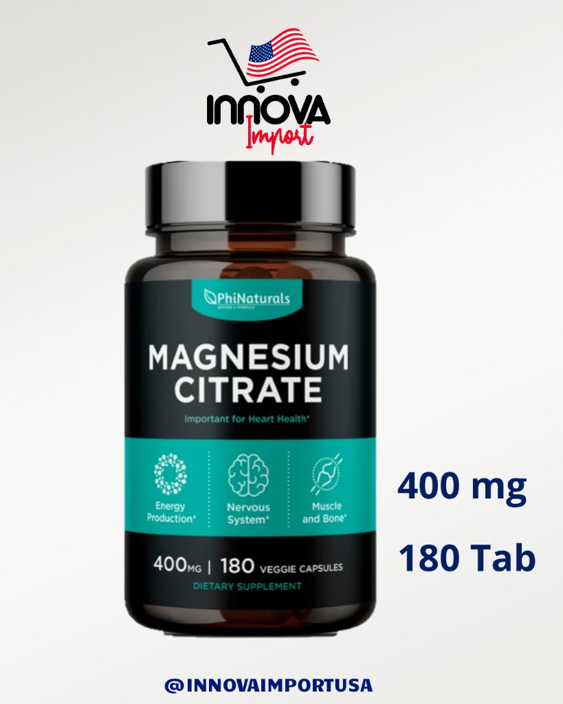 Citrato de Magnesio 400 mg 180 cap