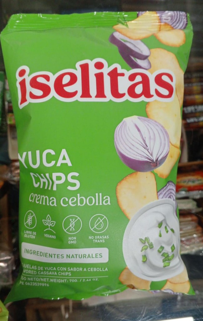 Yuca chips crema de cebolla iselitas