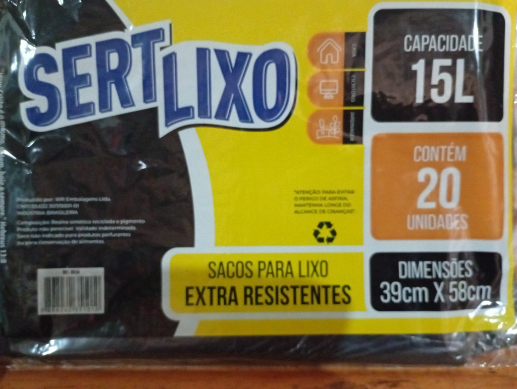Sacos p/ lixos 15l C/20un