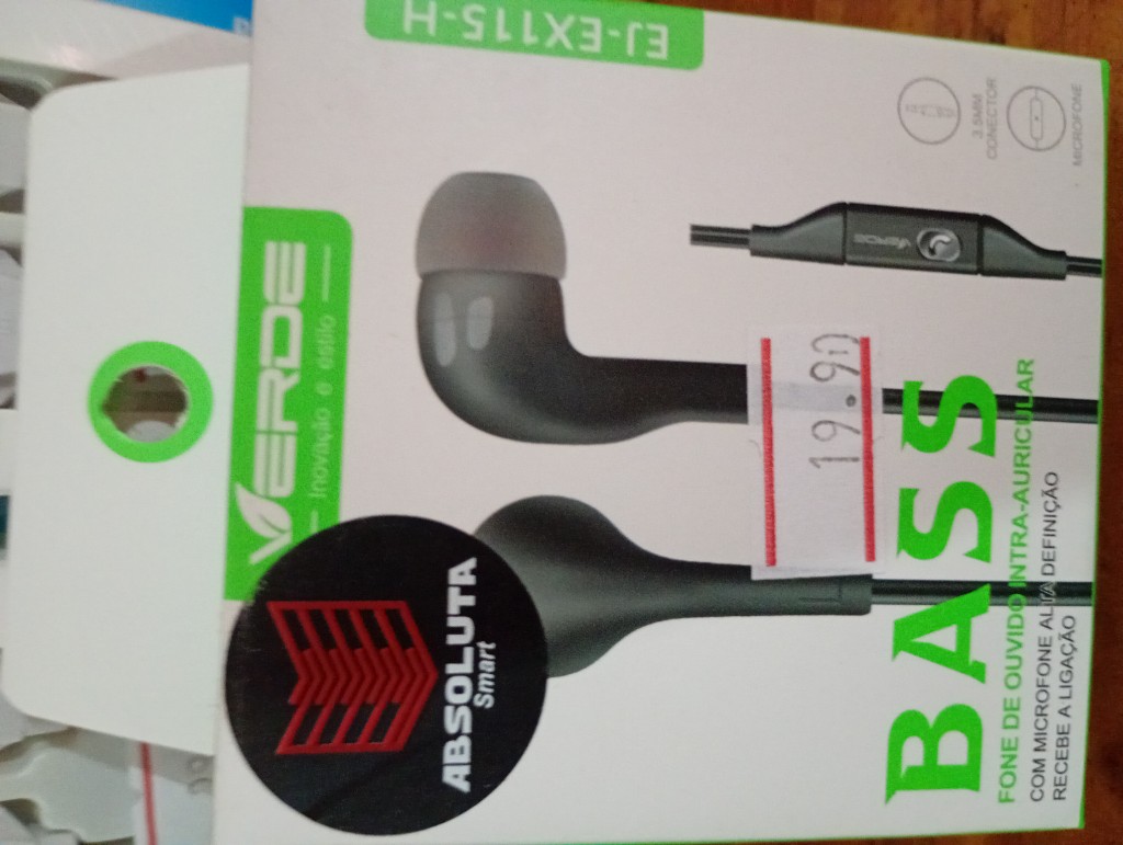 Absoluta Smart Bass fone preto