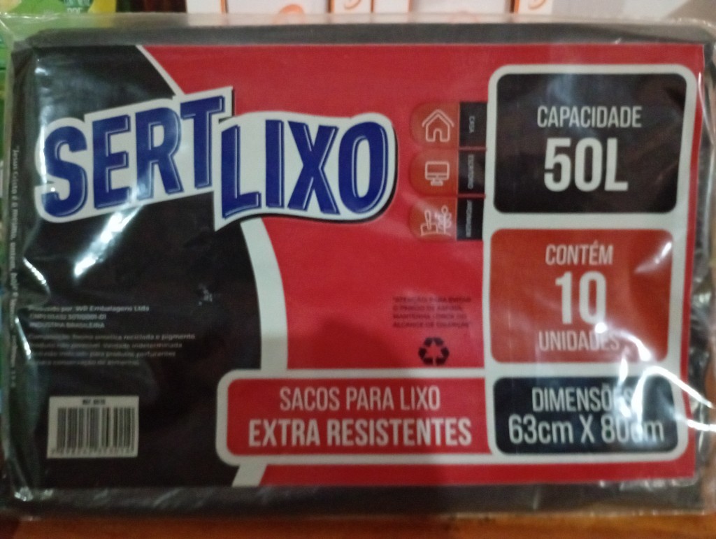SertLixo sacos para lixo 50L