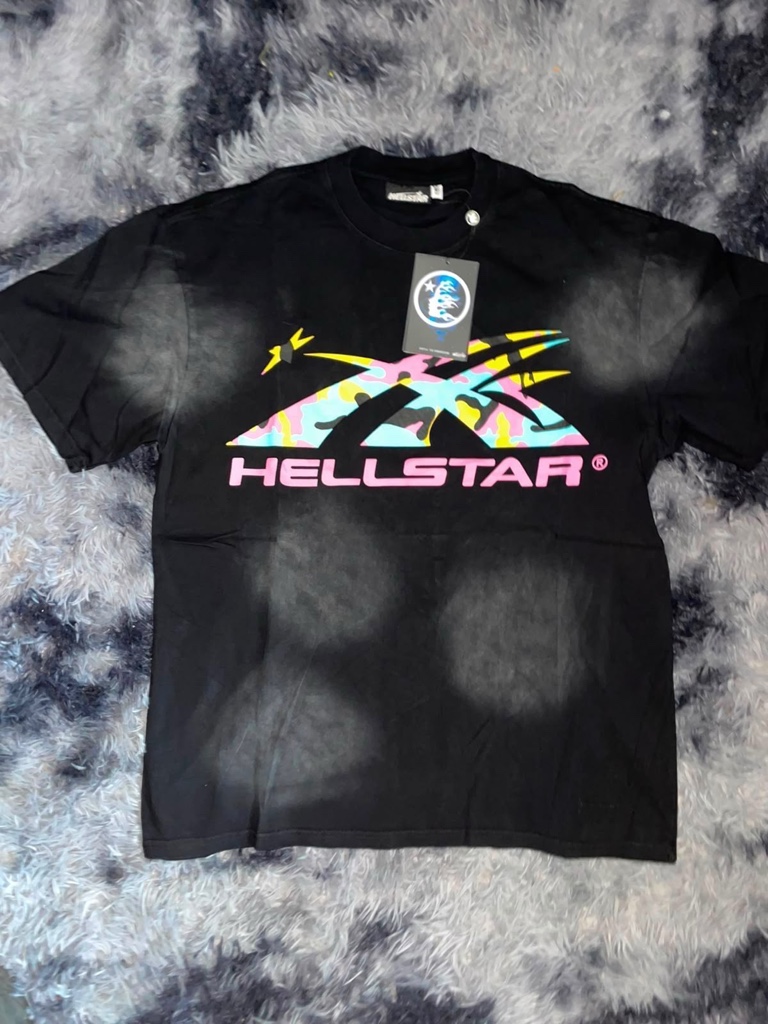 Hellstar arcoíris playera negra