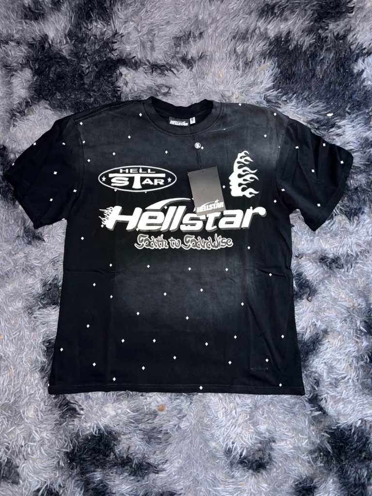 Hellstar playera negra con puntos