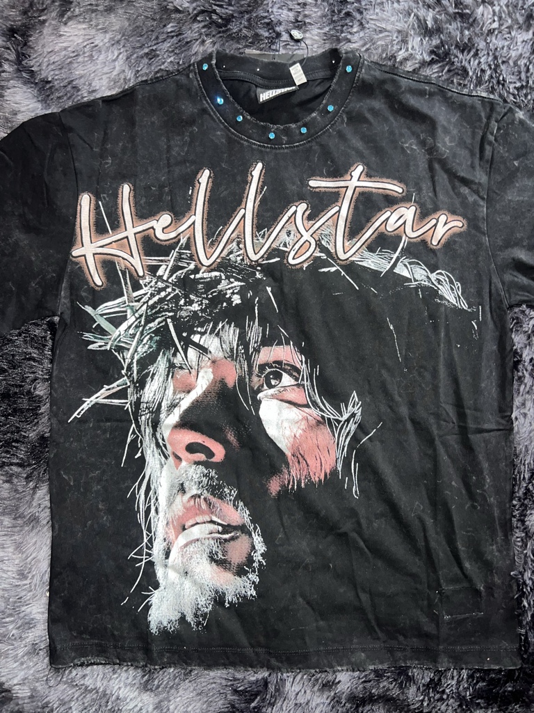 Hellstar CRISTO playera  negra