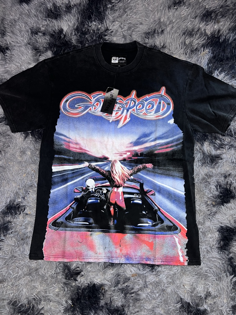 Godspeed playera negra oversize