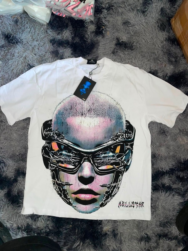 Hellstar playera blanca grafica