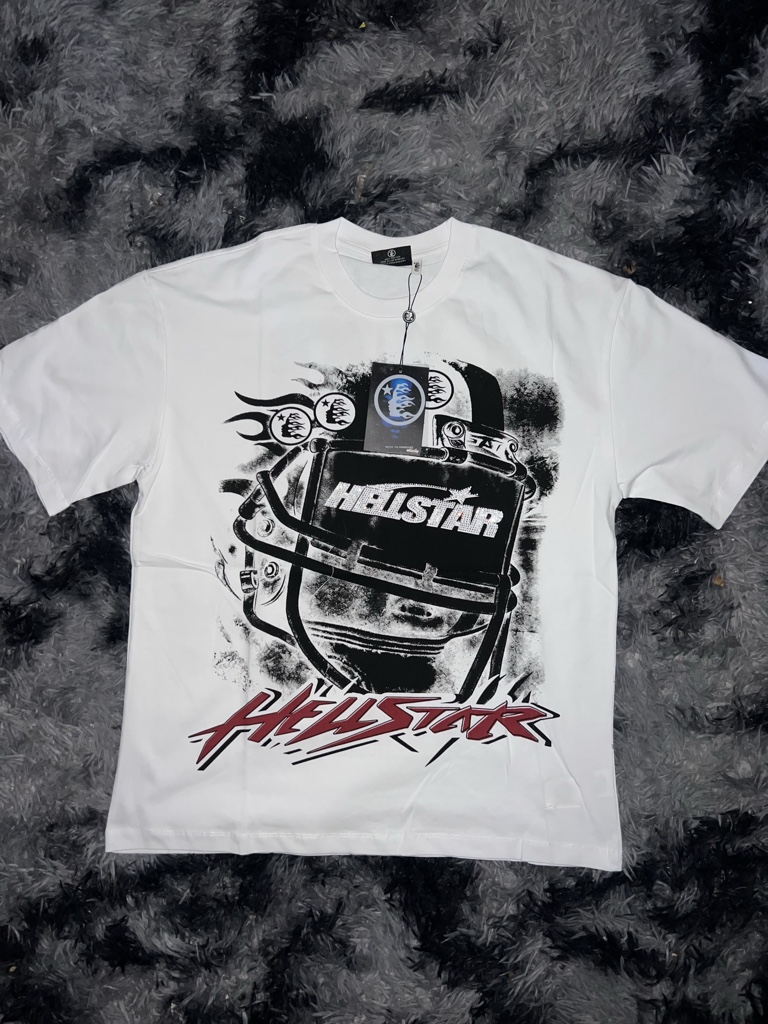 Hellstar playera blanca con rojo