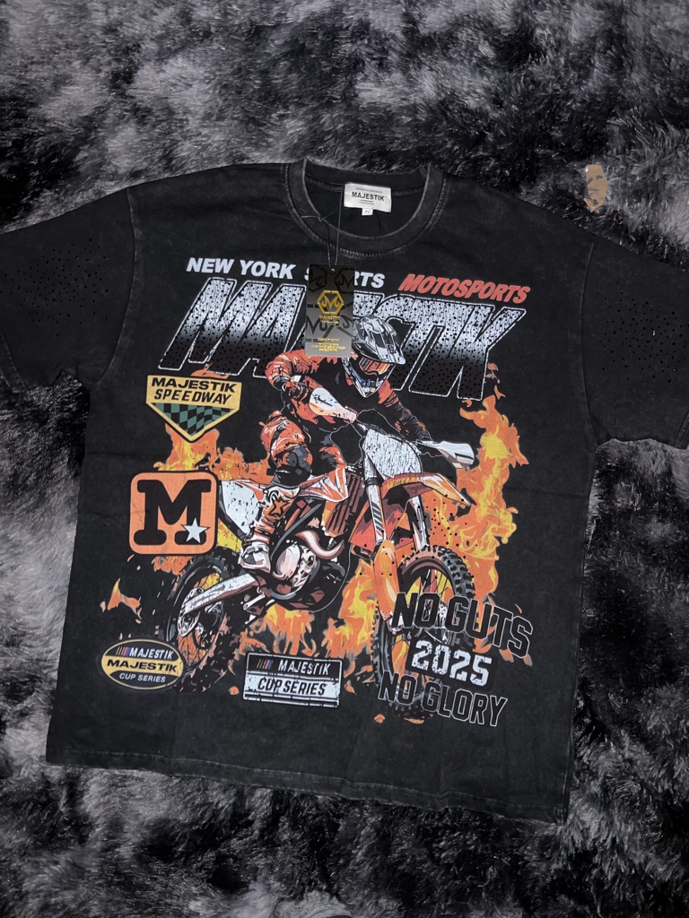 MEJESTIK MOTO negra estampada