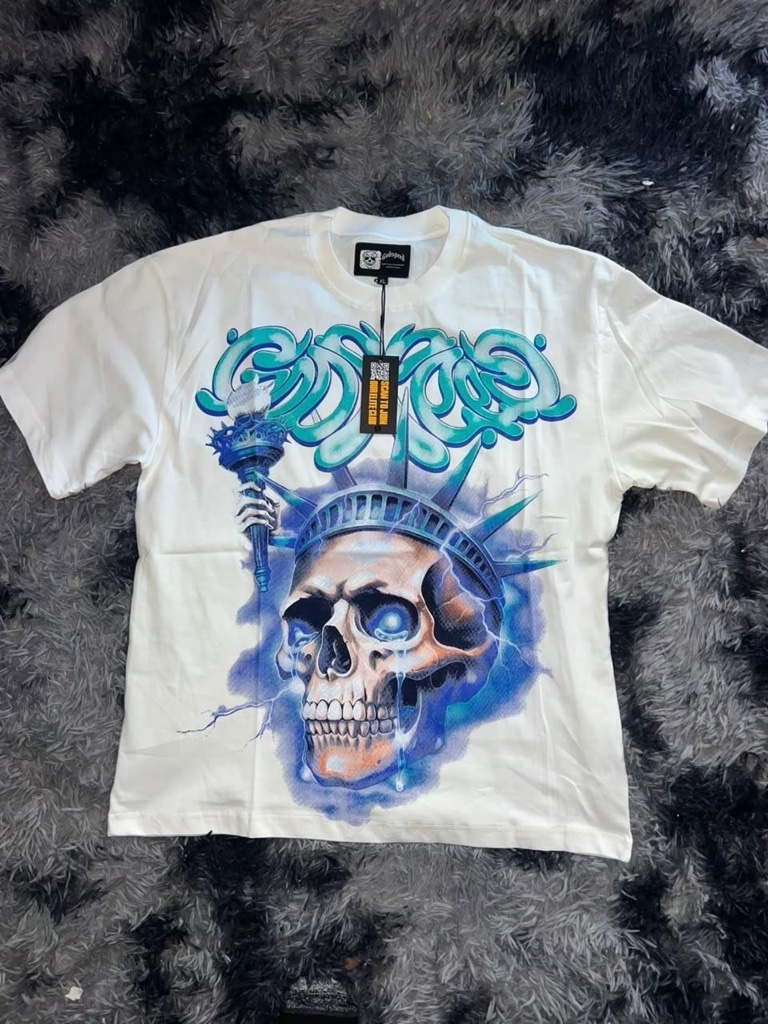 Camiseta blanca grafica GODSPEED
