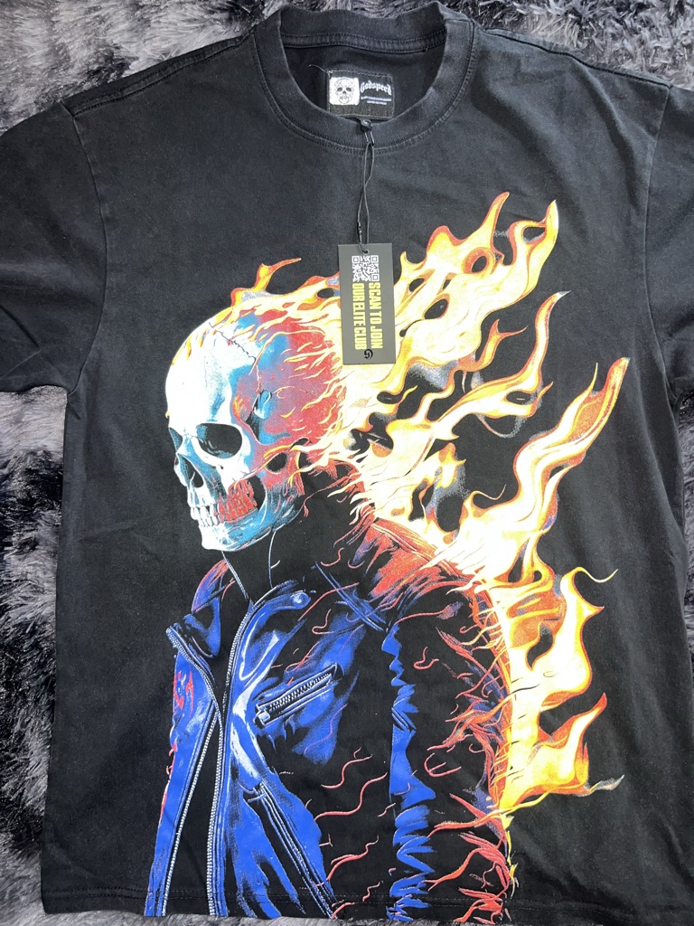 Godspeed playera negra calavera