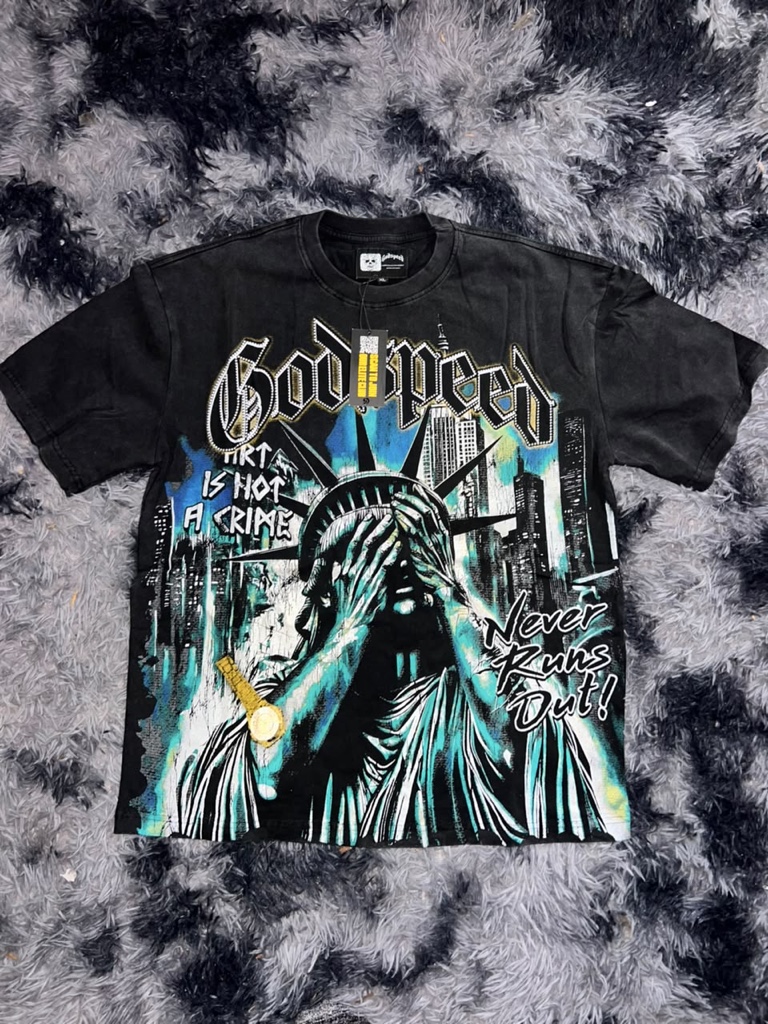 Godspeed NY playera negra